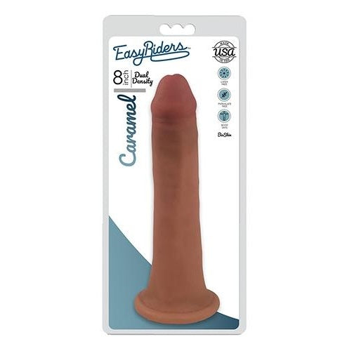Curve Toys | Easy Riders 8" Slim Bioskin Dong Caramel