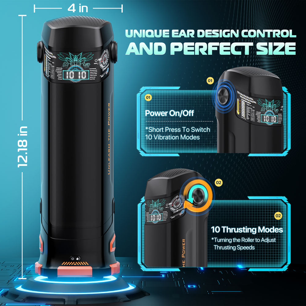 CyberSkin B-Titan Thrusting & Vibrating Auto Masturbator with Heater