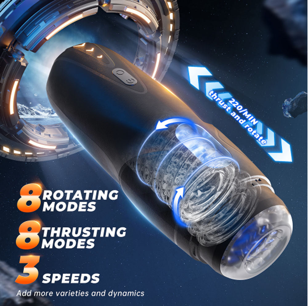 CyberSkin Galaxy Voy Thrusting & Rotating Auto Masturbator with Heater