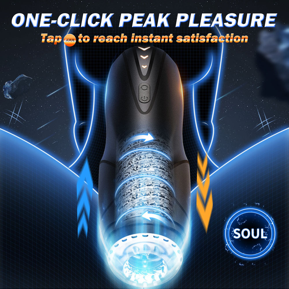 CyberSkin Galaxy Voy Thrusting & Rotating Auto Masturbator with Heater