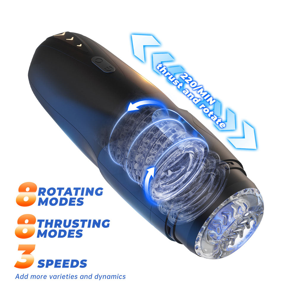 CyberSkin Galaxy Voy Thrusting & Rotating Auto Masturbator with Heater