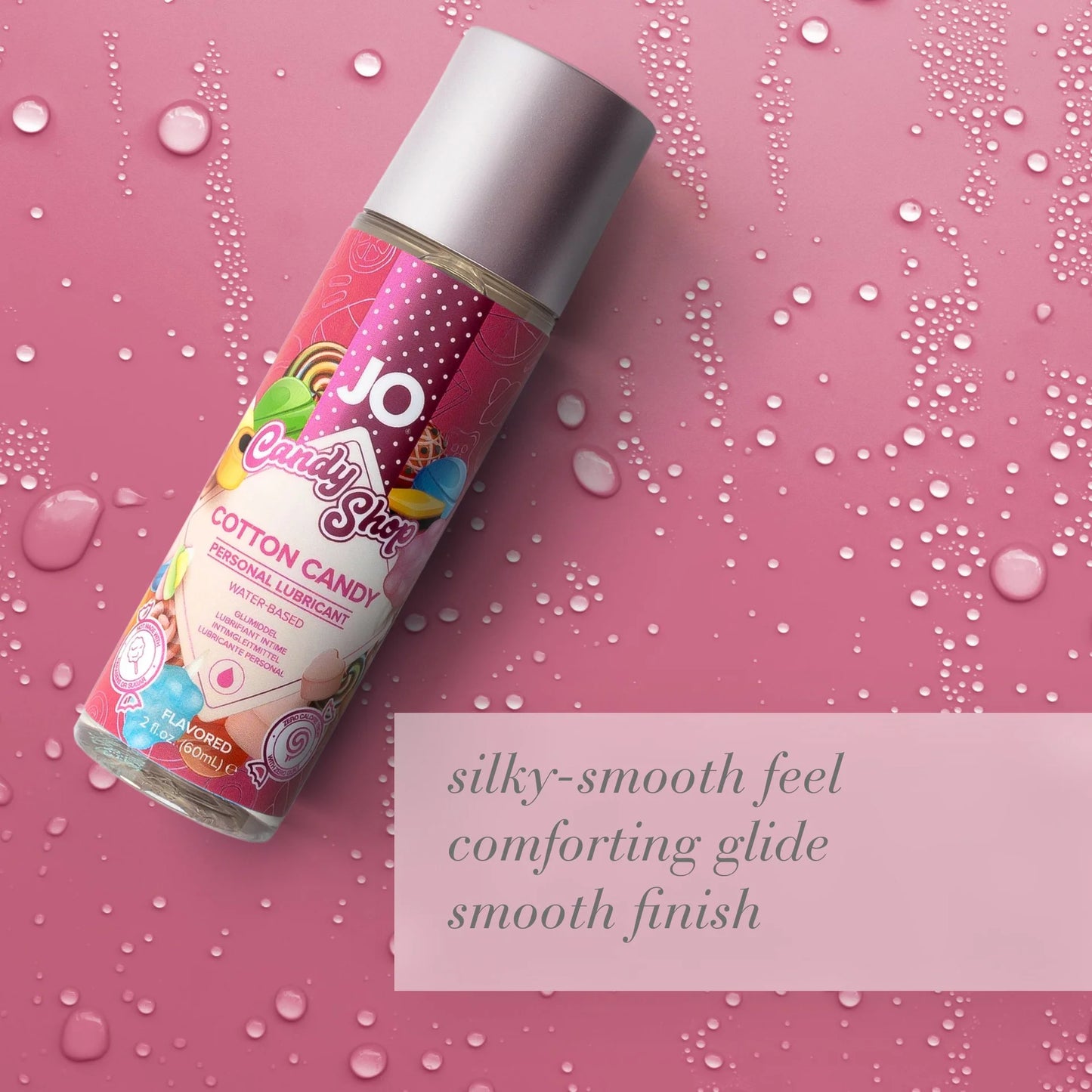 JO Candy Shop H2O Flavored Cotton Candy Lubricant 2oz/60ml