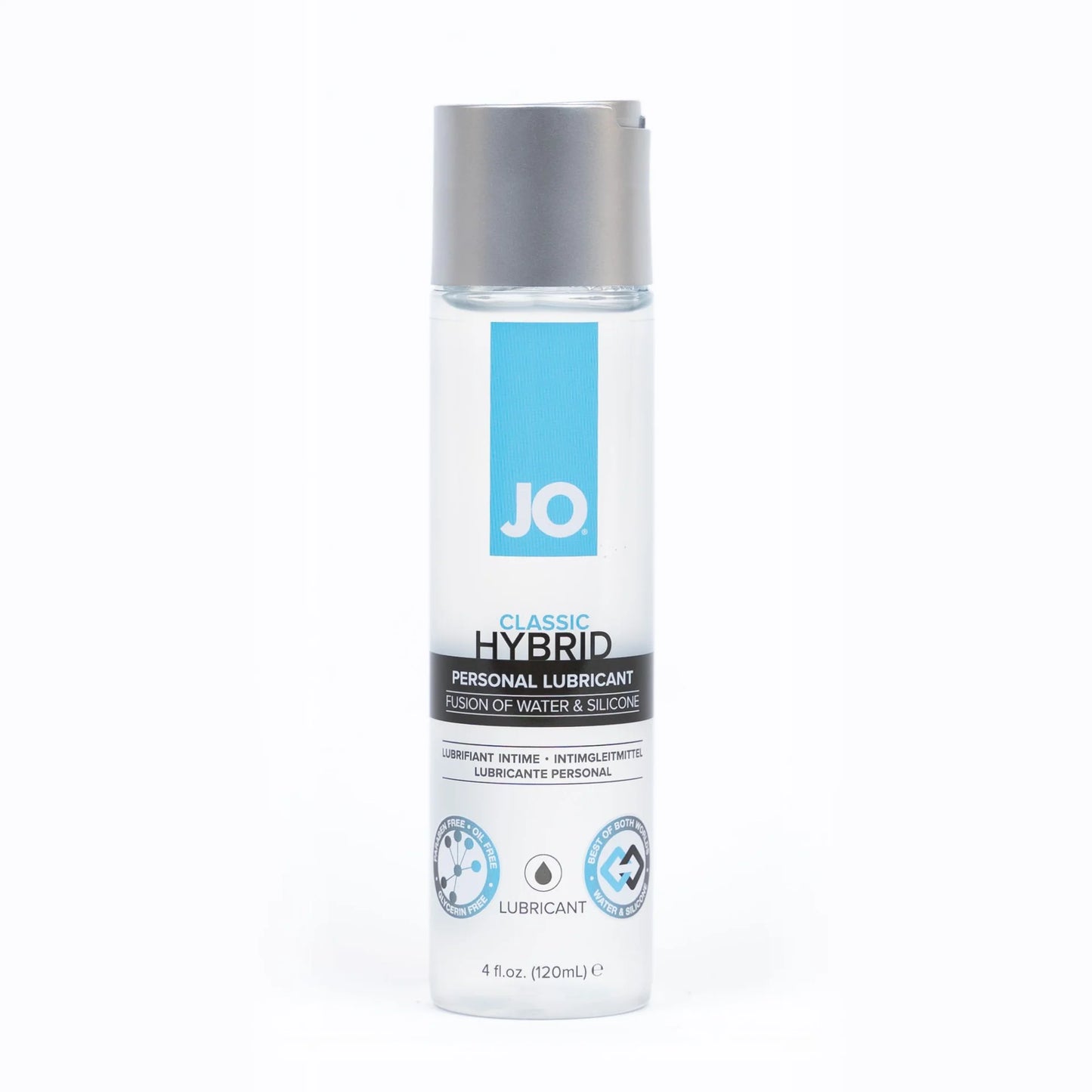 JO Classic Hybrid Silicone & Water Based Lubricant 4oz/120ml