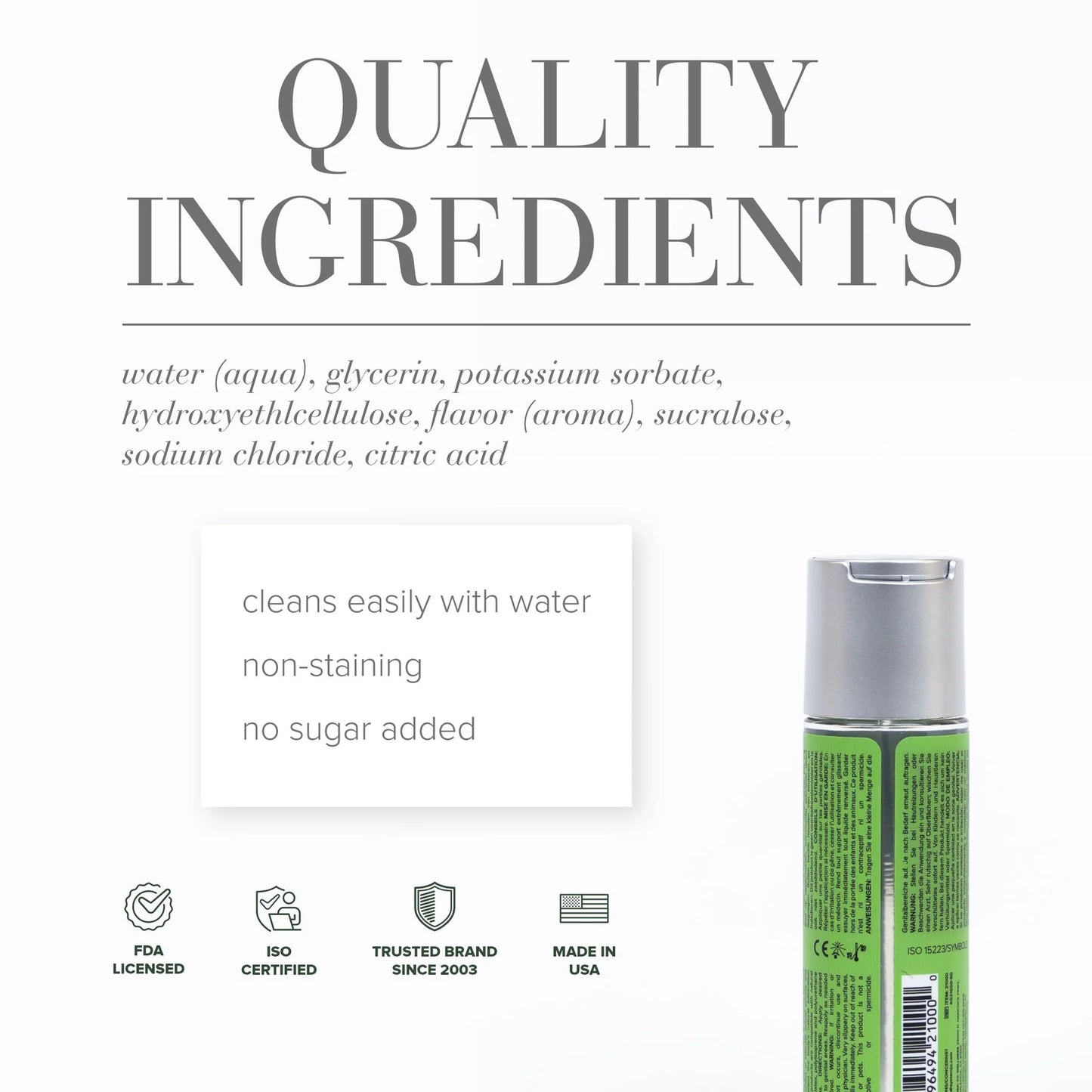 JO Cocktails Mojito Water Based Lube Lubricant 2oz/60ml