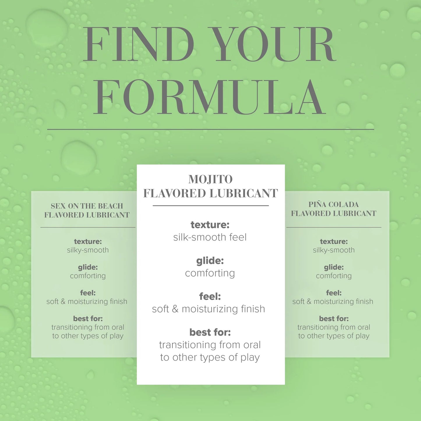 JO Cocktails Mojito Water Based Lube Lubricant 2oz/60ml