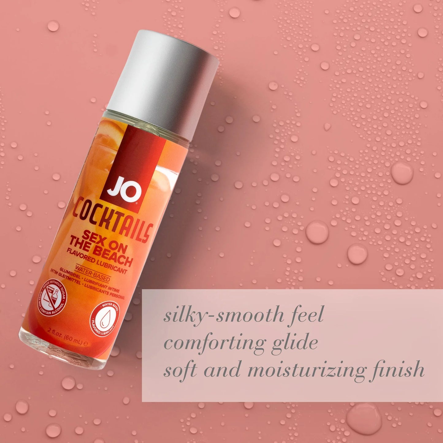 JO Cocktails Sex On The Beach Water Based Lube Lubricant 2oz/60ml