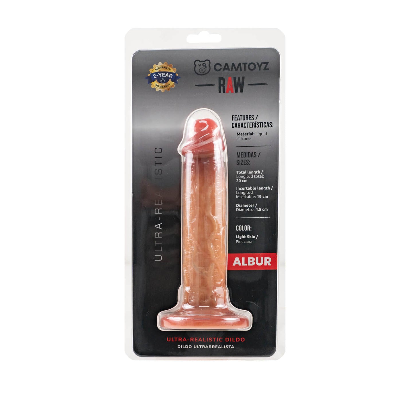 Camtoyz | RAW Ultra Realistic 20cm Silicone Dildo Albur