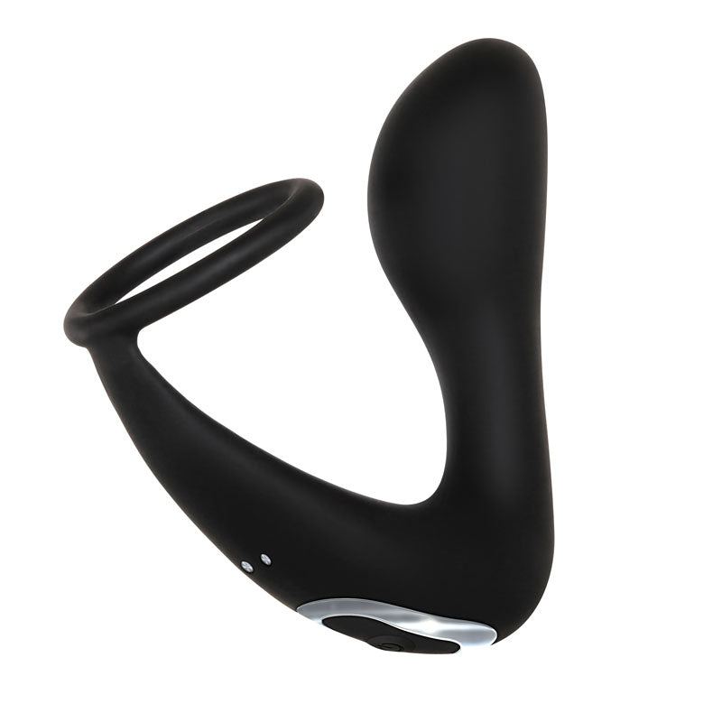 Adam & Eve Adam's Rechargeable Prostate Pleaser & C-Ring - Black Anal Plug with Cock Ring