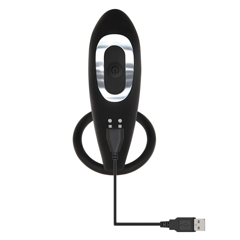 Adam & Eve Adam's Rechargeable Prostate Pleaser & C-Ring - Black Anal Plug with Cock Ring
