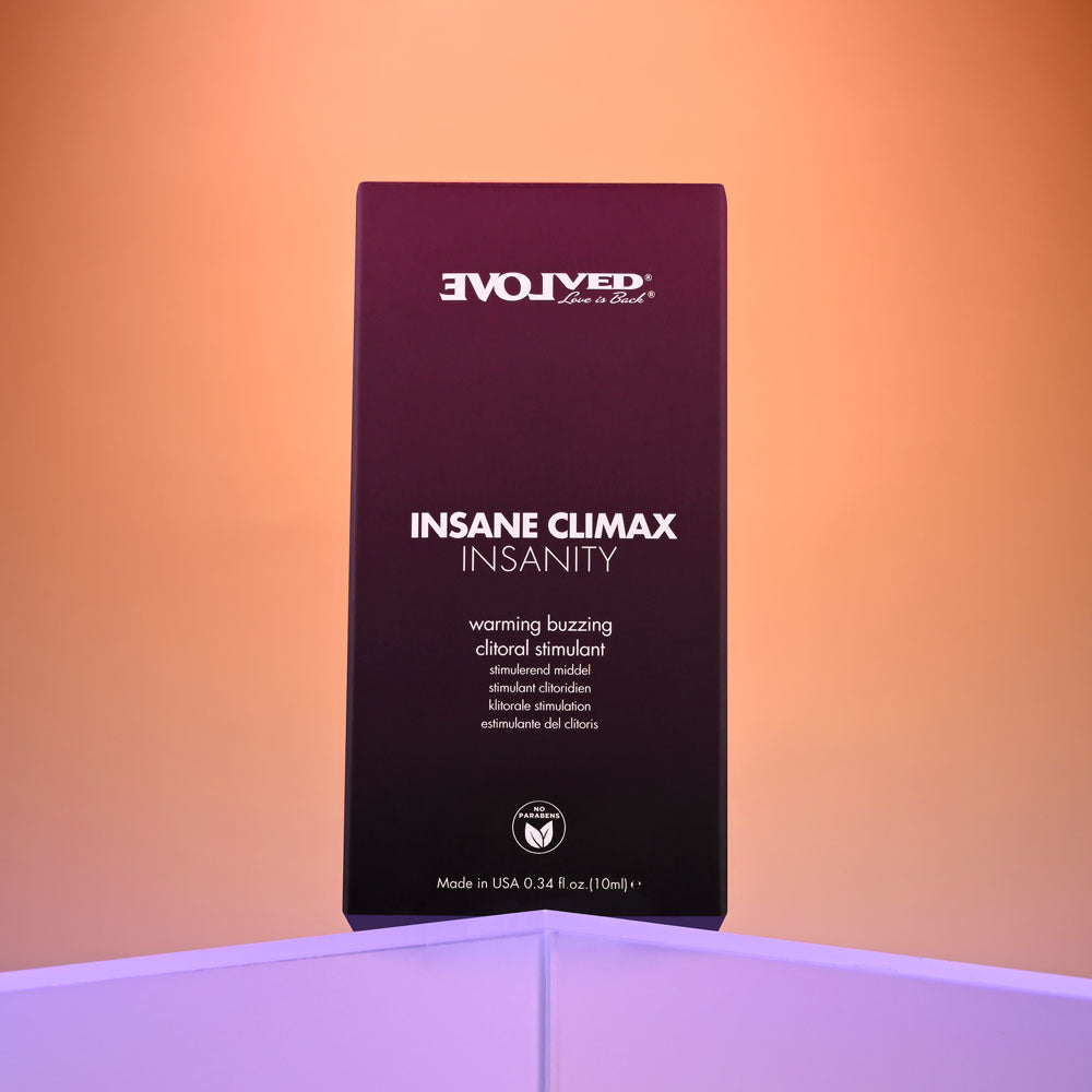 Evolved INSANE CLIMAX - INSANITY - Warming Buzzing Clitoral Stimulation Gel 10ml