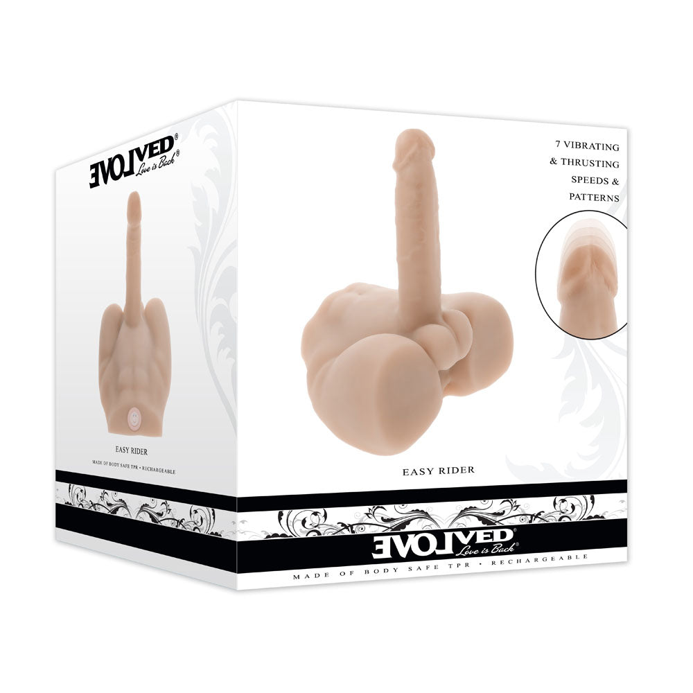 Evolved EASY RIDER LIGHT - Flesh Male Torso with Vibrating Thrusting Dildo