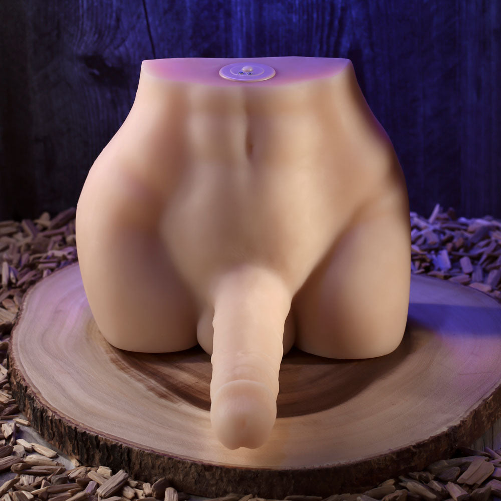 Evolved EASY RIDER LIGHT - Flesh Male Torso with Vibrating Thrusting Dildo