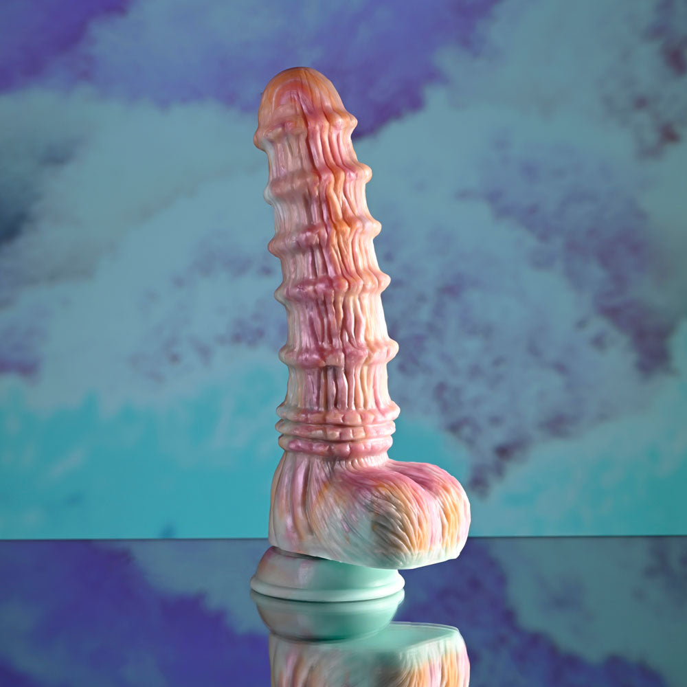 Evolved FANTASY - Multicoloured 27.6cm Vibrating Fantasy Dildo with Remote