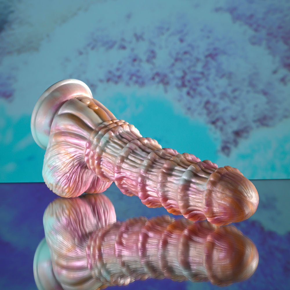 Evolved FANTASY - Multicoloured 27.6cm Vibrating Fantasy Dildo with Remote