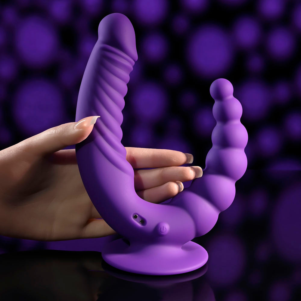 Evolved THE RIDER - Purple Double Ended Vibrator with Wireless Remote