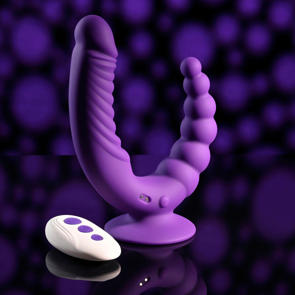 Evolved THE RIDER - Purple Double Ended Vibrator with Wireless Remote