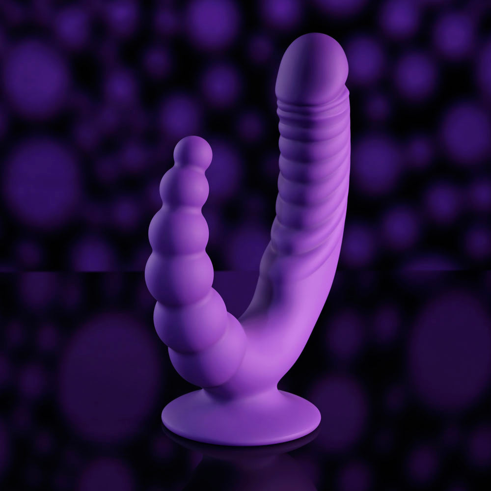 Evolved THE RIDER - Purple Double Ended Vibrator with Wireless Remote