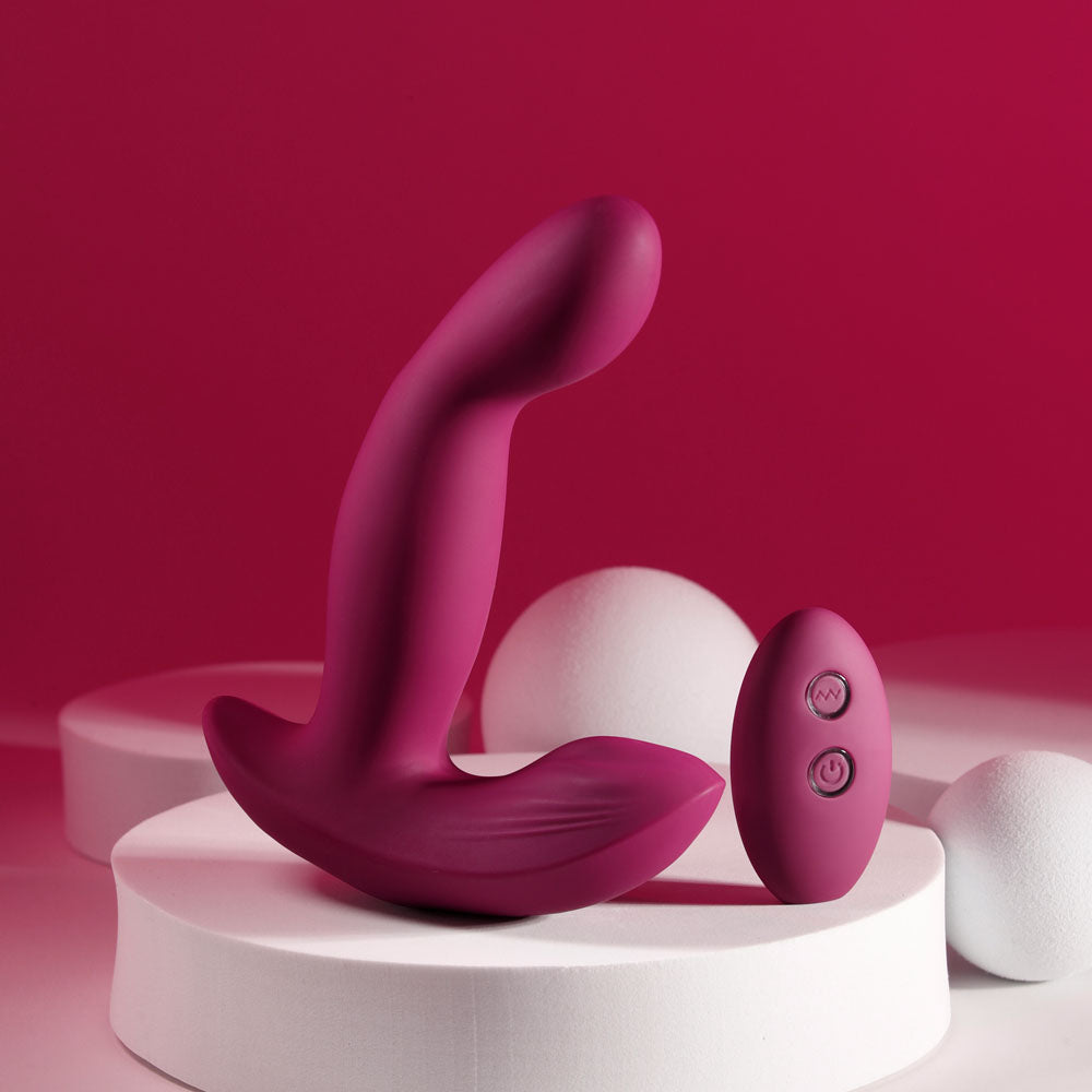 Evolved COME ON OVER - Burgundy Red 15.9cm Vibrator with Wireless Remote