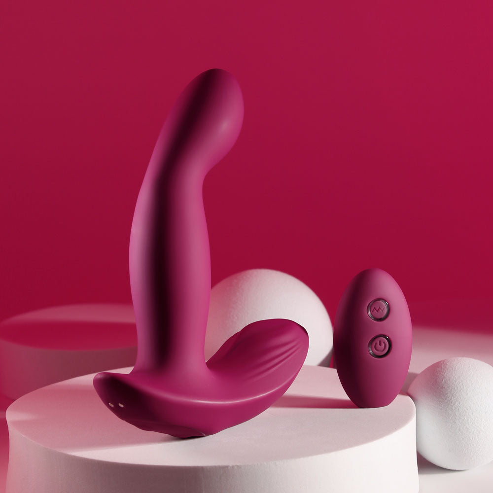 Evolved COME ON OVER - Burgundy Red 15.9cm Vibrator with Wireless Remote