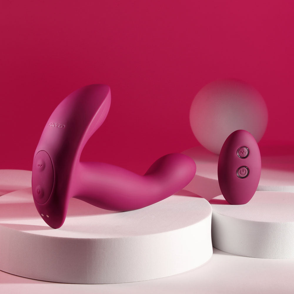 Evolved COME ON OVER - Burgundy Red 15.9cm Vibrator with Wireless Remote