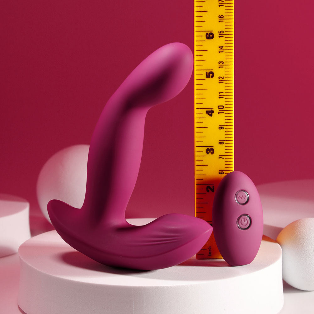 Evolved COME ON OVER - Burgundy Red 15.9cm Vibrator with Wireless Remote