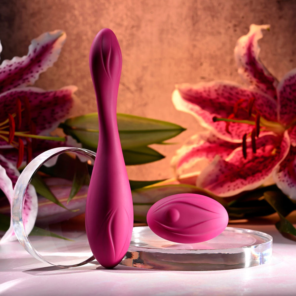Evolved CHERRY POSE - Pink 16.1cm Flexible & Posable Vibrator with Remote