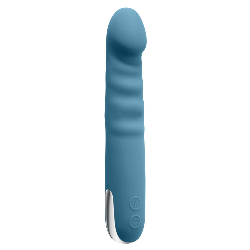 Evolved QUEEN OF ALL TRADES - Blue 22.6cm Thrusting & Rotating Vibrator
