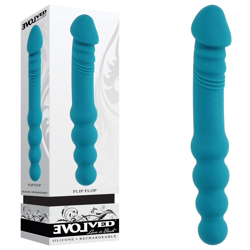 Evolved FLIP FLOP - Blue 23.1cm USB Rechargeable Dual Ended Vibrator