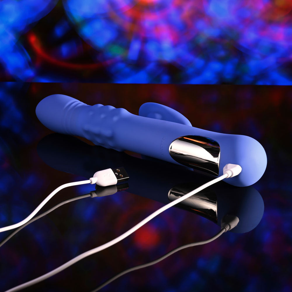 Evolved POP GOES THE O - Purple 24.7cm  Thrusting & Bulging Rabbit Vibrator