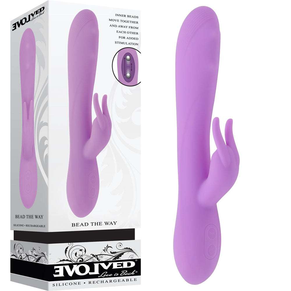 Evolved BEAD THE WAY - Pink 23.2cm Rabbit Vibrator