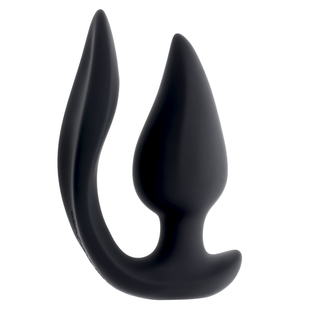 Evolved THE GENIE - Black 11.2cm Vibrating Plug with Wireless Remote