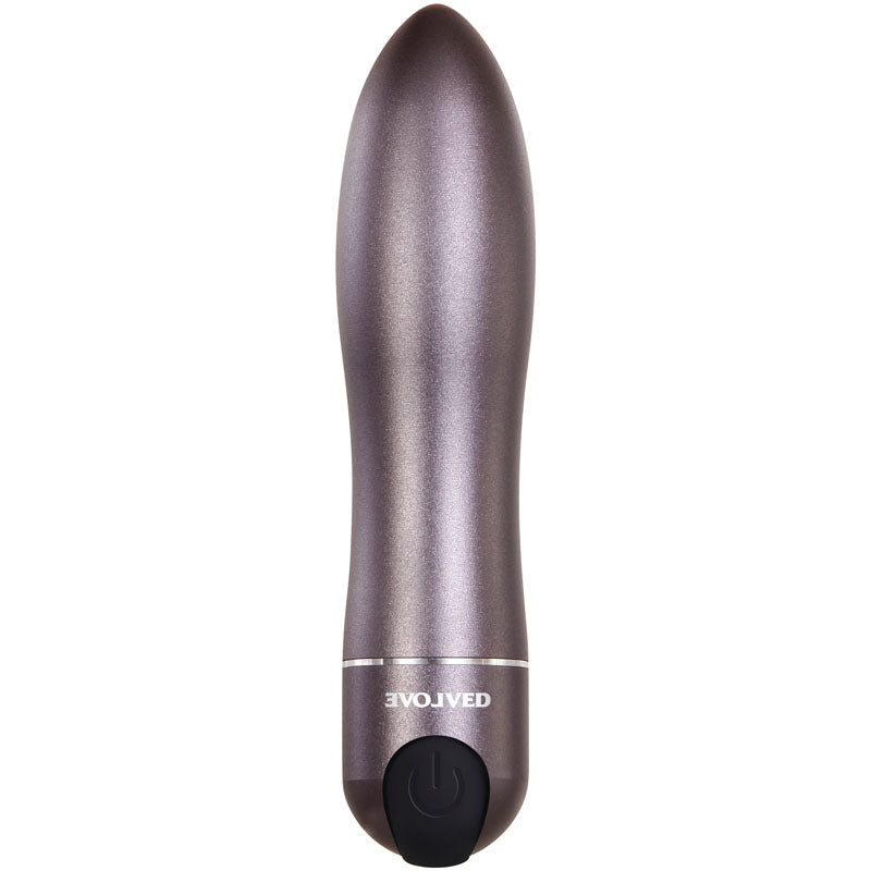 Evolved Travel-Gasm Gray 9cm USB Rechargeable Bullet Vibrator with Travel Case