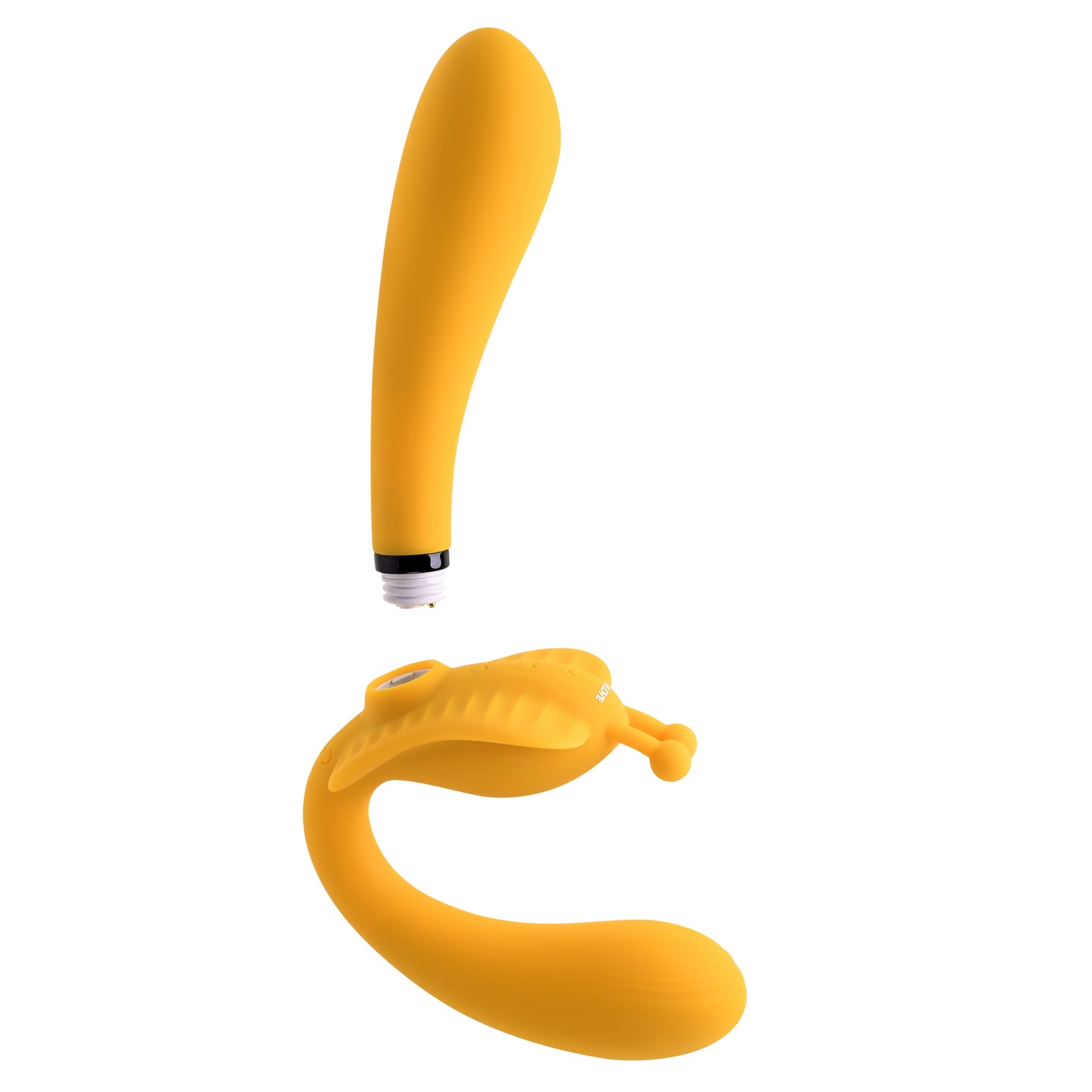 Evolved THE MONARCH Couples Vibrator - Triple Shaft Strapless Strap-On Vibrator