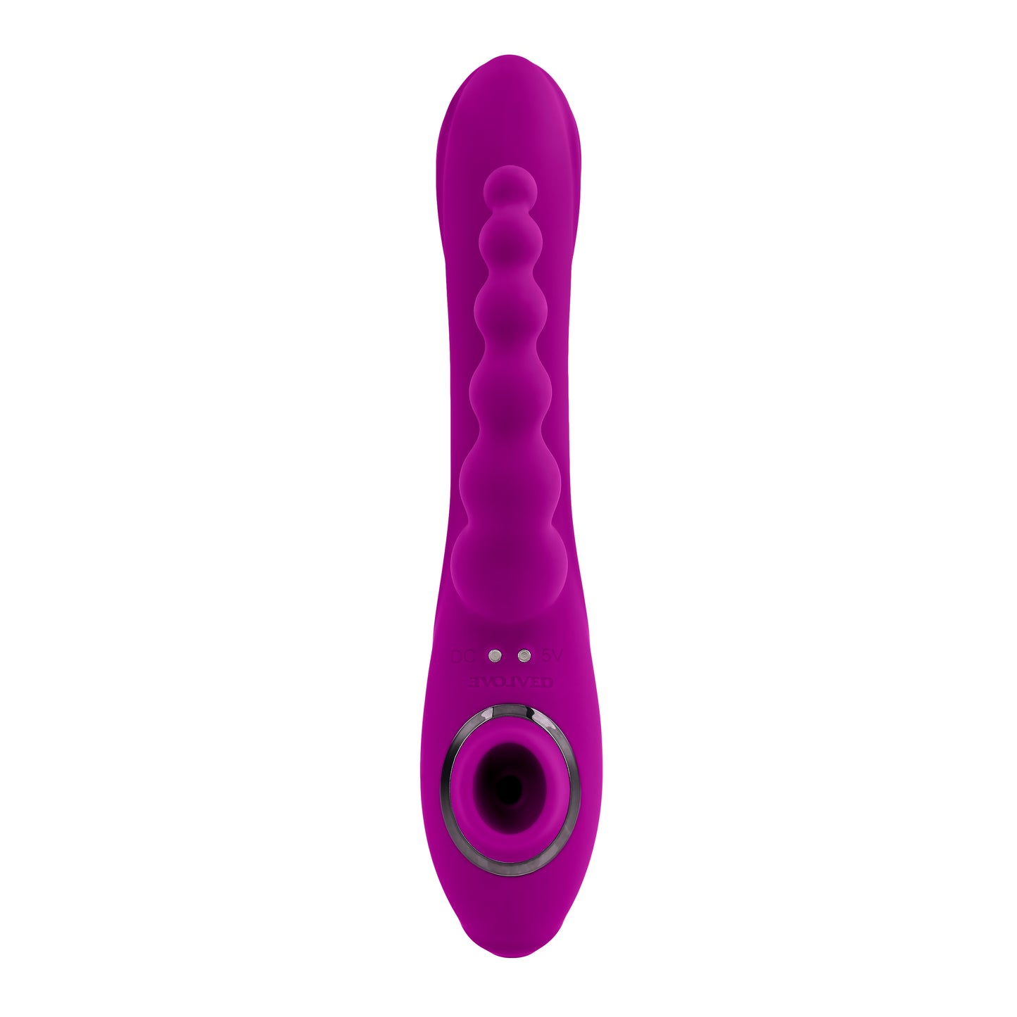 Evolved FOURGASM Purple 21.9cm Triple Vibrator with Suction