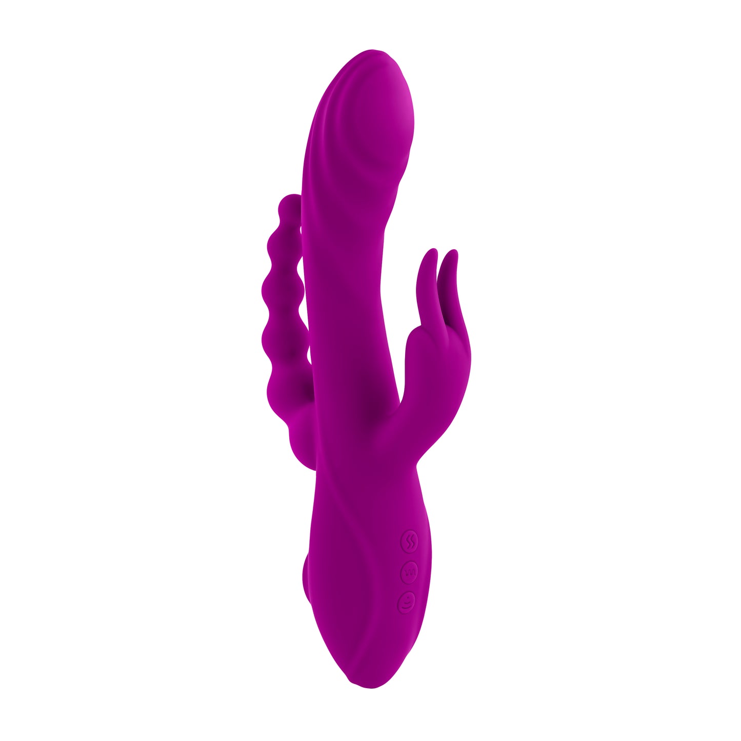 Evolved FOURGASM Purple 21.9cm Triple Vibrator with Suction