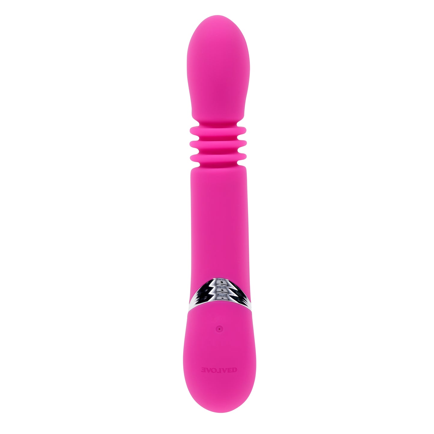 Evolved PINK DRAGON Pink 24.2cm USB Rechargeable Thrusting Rabbit Vibrator
