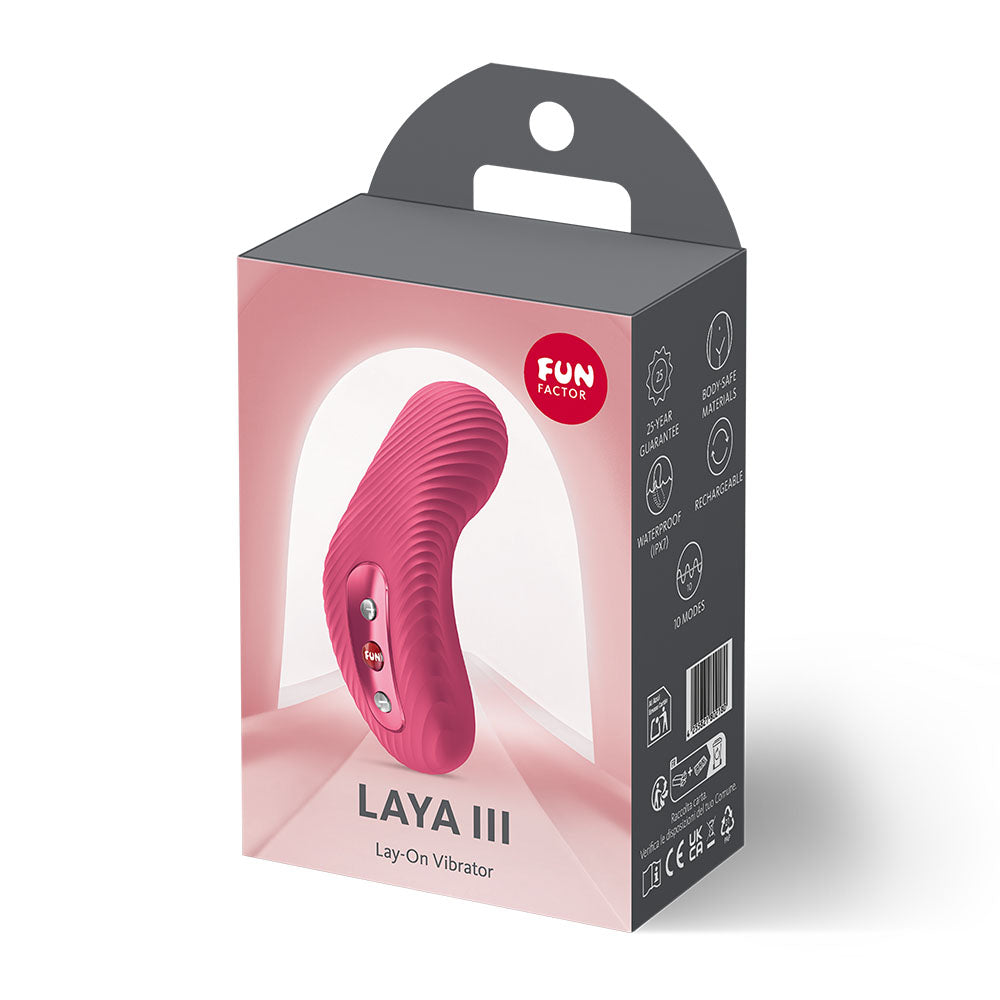 Fun Factory Laya III Lay-On Vibrator - Raspberry