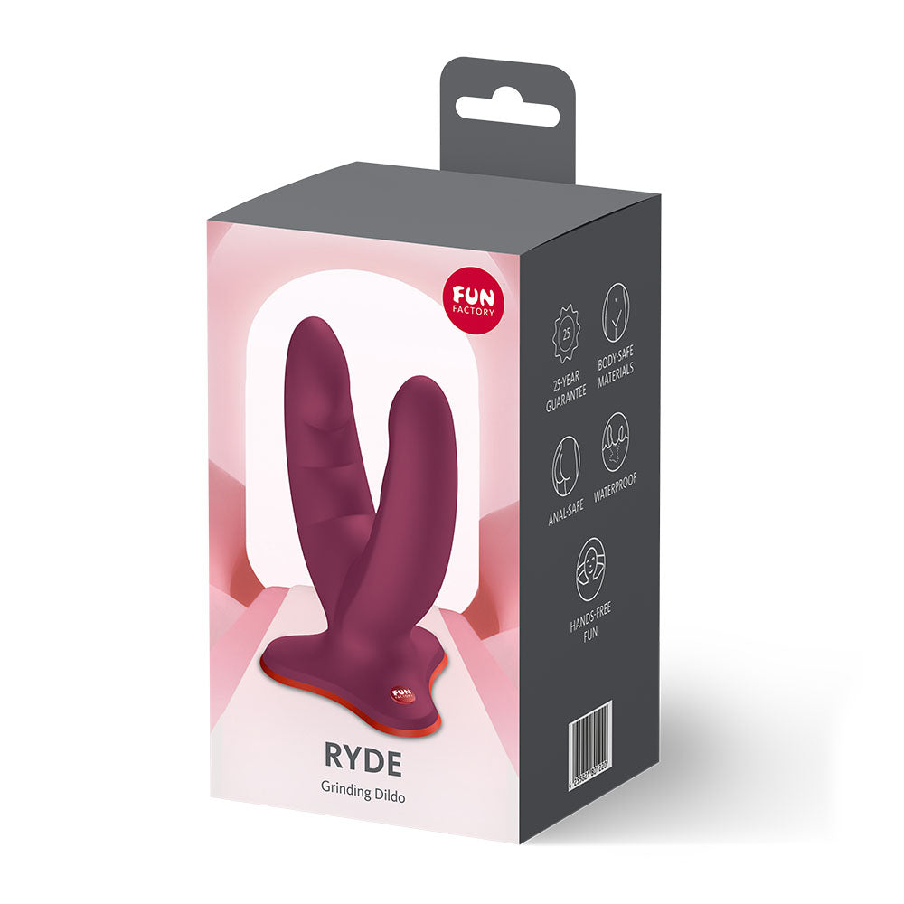 Fun Factory Ryde Grinding Dildo - Wine Red