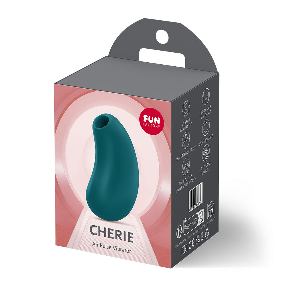 Fun Factory CHERIE Air Pulse Clitoral Stimulator Vibrator Bottle Green