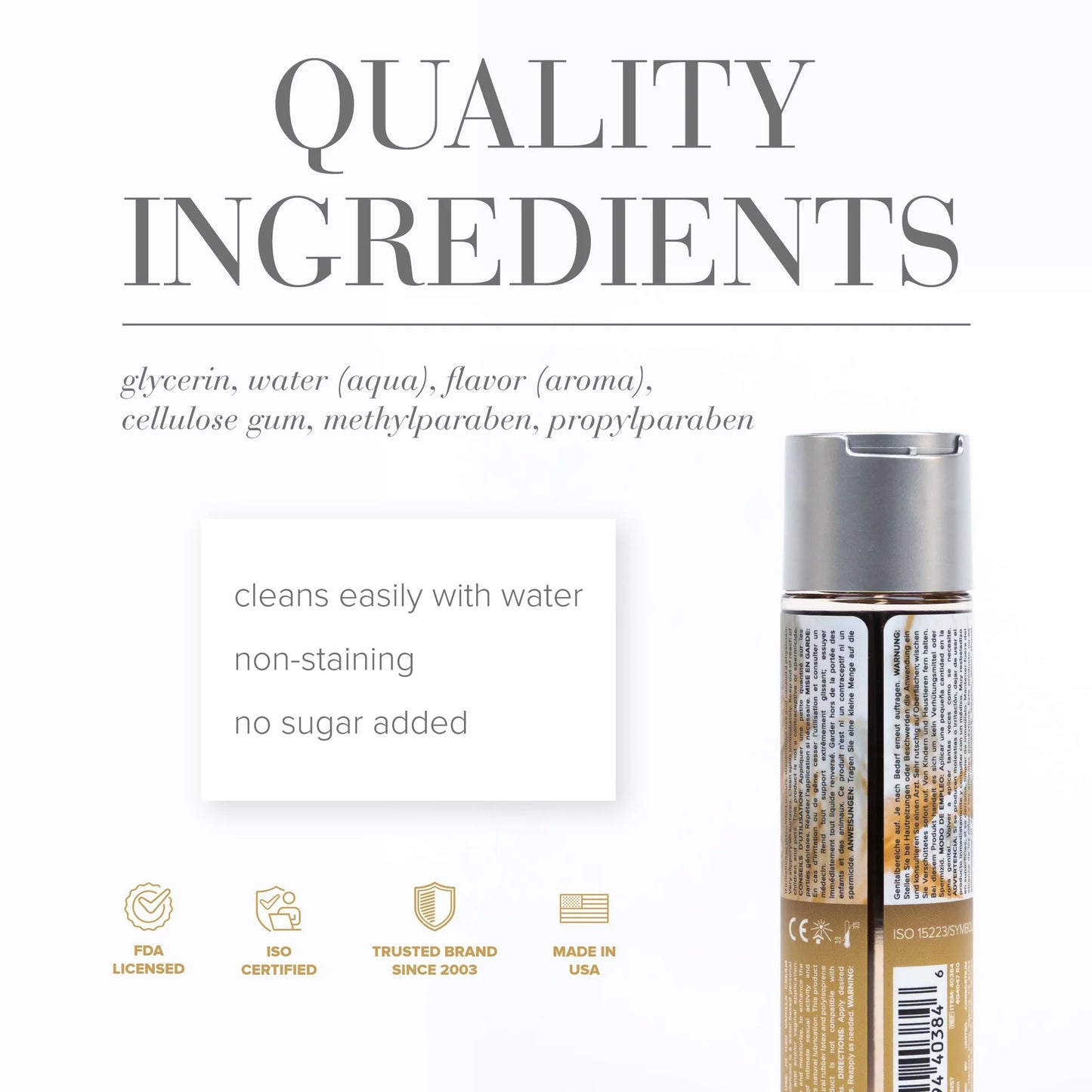 JO H2O Flavored Vanilla Cream Lubricant 1oz/30ml