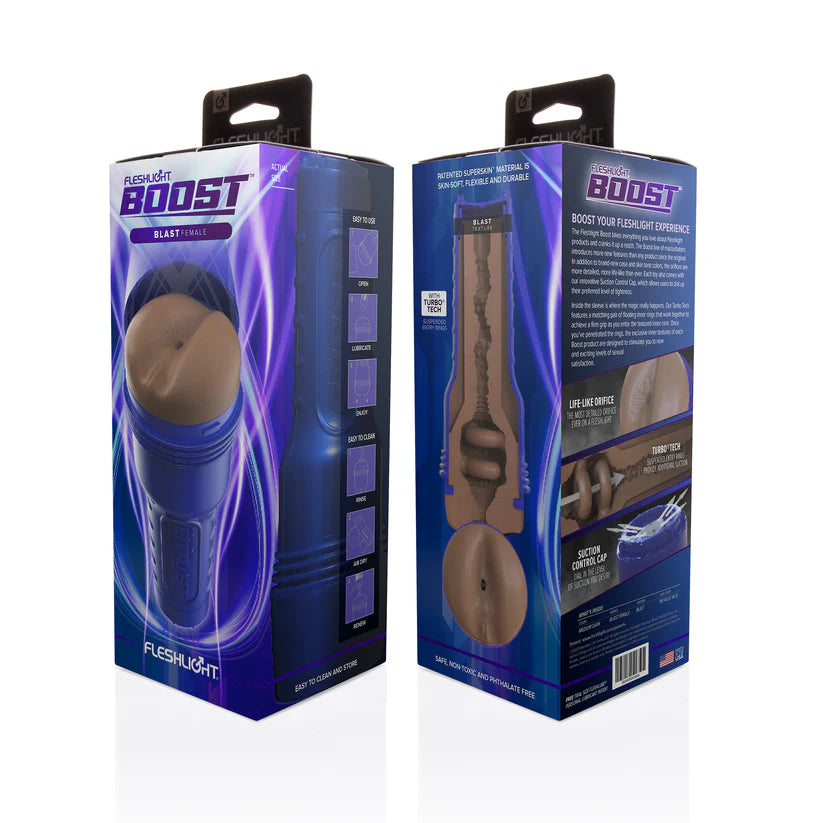 Fleshlight Boost Blast Female Masturbator Medium Dark Flesh