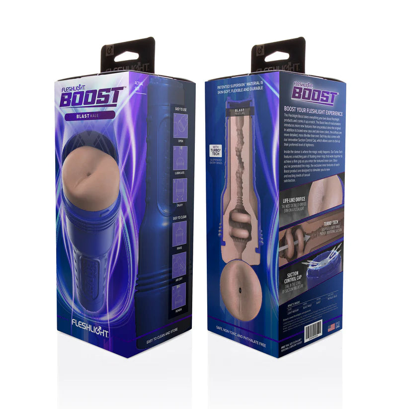 Fleshlight Boost Blast Male Masturbator Light Medium Flesh