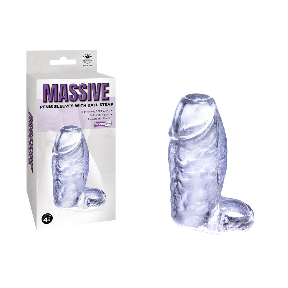 Excellent Power Massive Penis Sleeve with Ball Strap