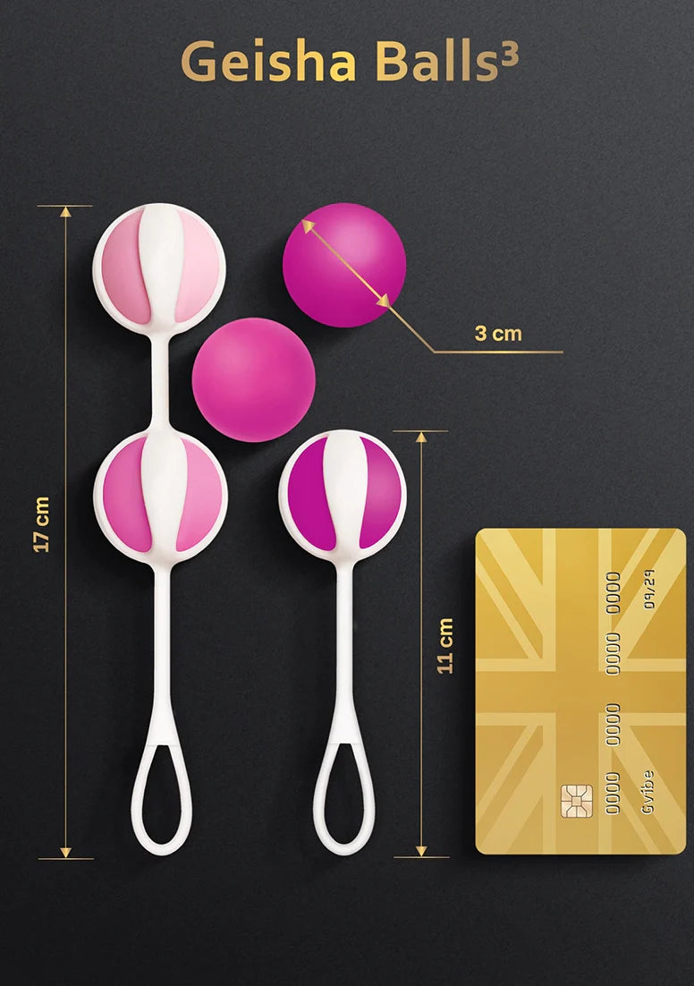Gvibe Geisha Balls 3 Sugar Pink - Kegel Exercises