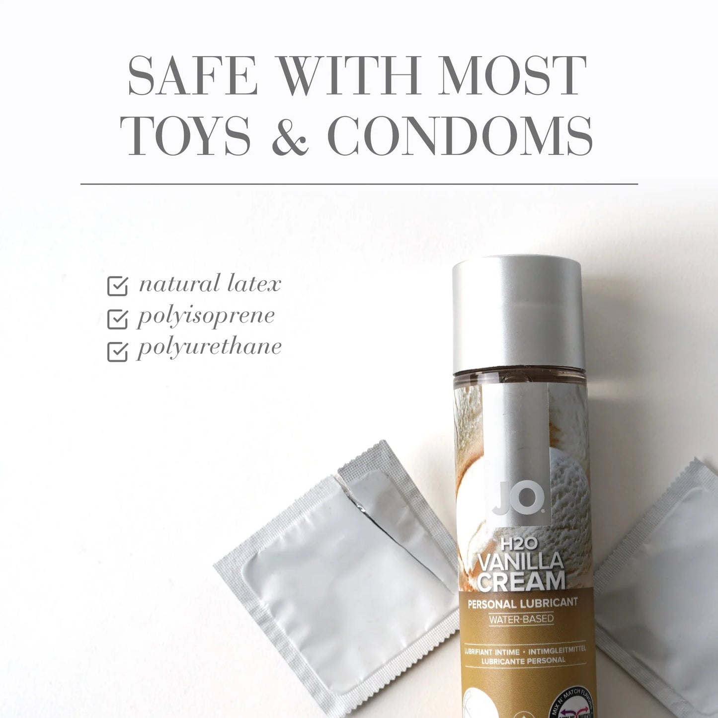 JO H2O Vanilla Cream Flavored Water Based Lubricant 4oz/120ml