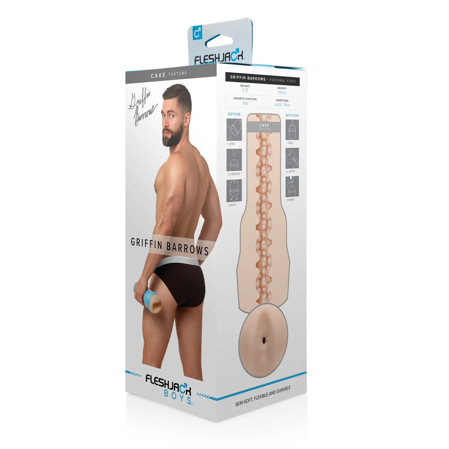 Fleshlight Fleshjack Boys Griffin Barrows Cake Ass Masturbator