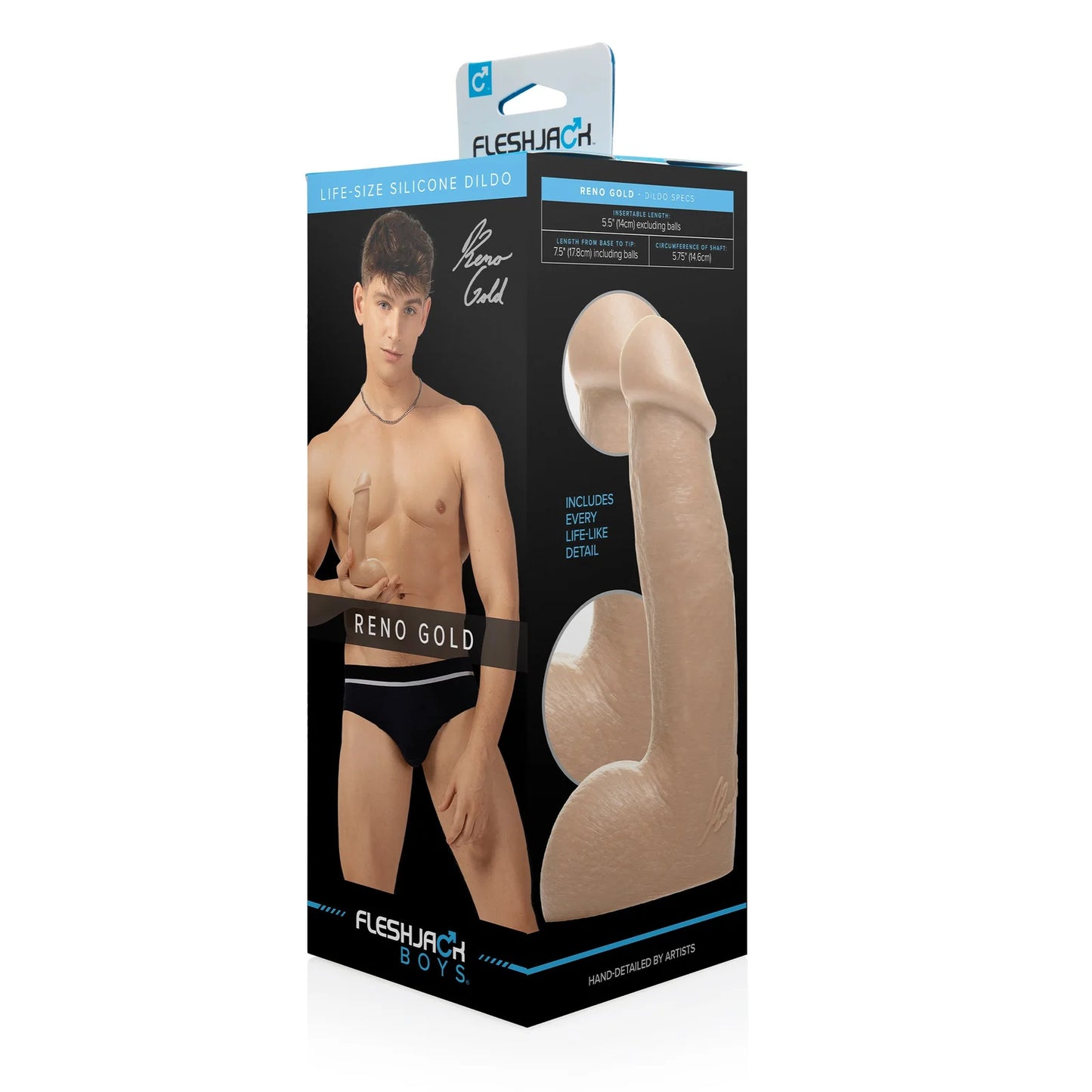 Fleshlight Fleshjack Boys Reno Gold Dildo