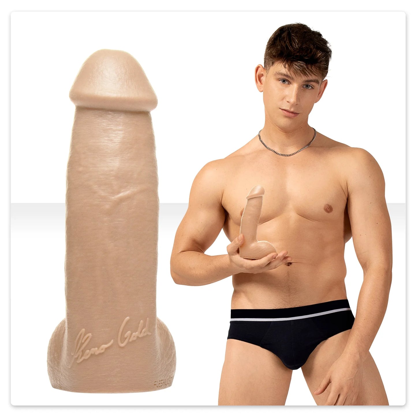 Fleshlight Fleshjack Boys Reno Gold Dildo