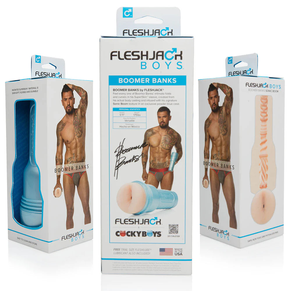Fleshlight Fleshjack Boys Boomer Banks Sonic Boom Ass Masturbator