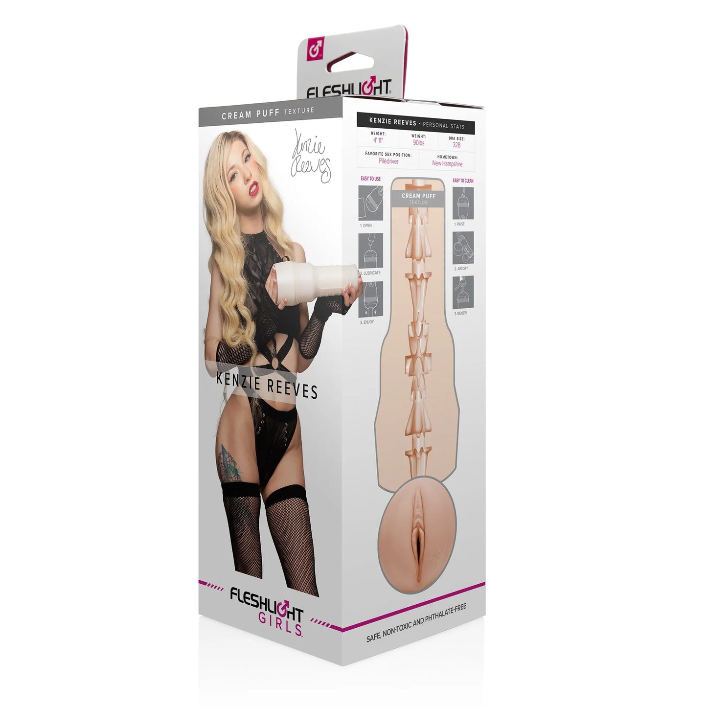 Fleshlight Girls Kenzie Reeves Cream Puff Vagina Masturbator